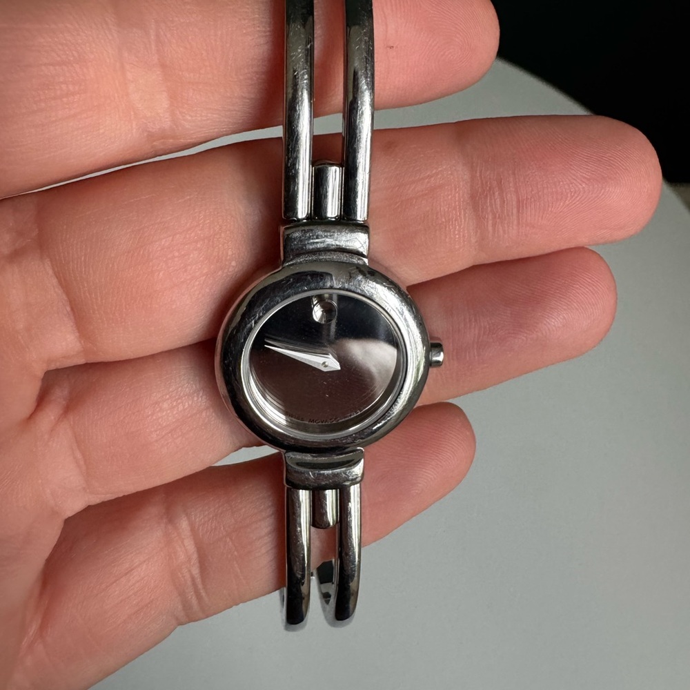 Movado Silver Bangle Watch - Picture 3 of 6